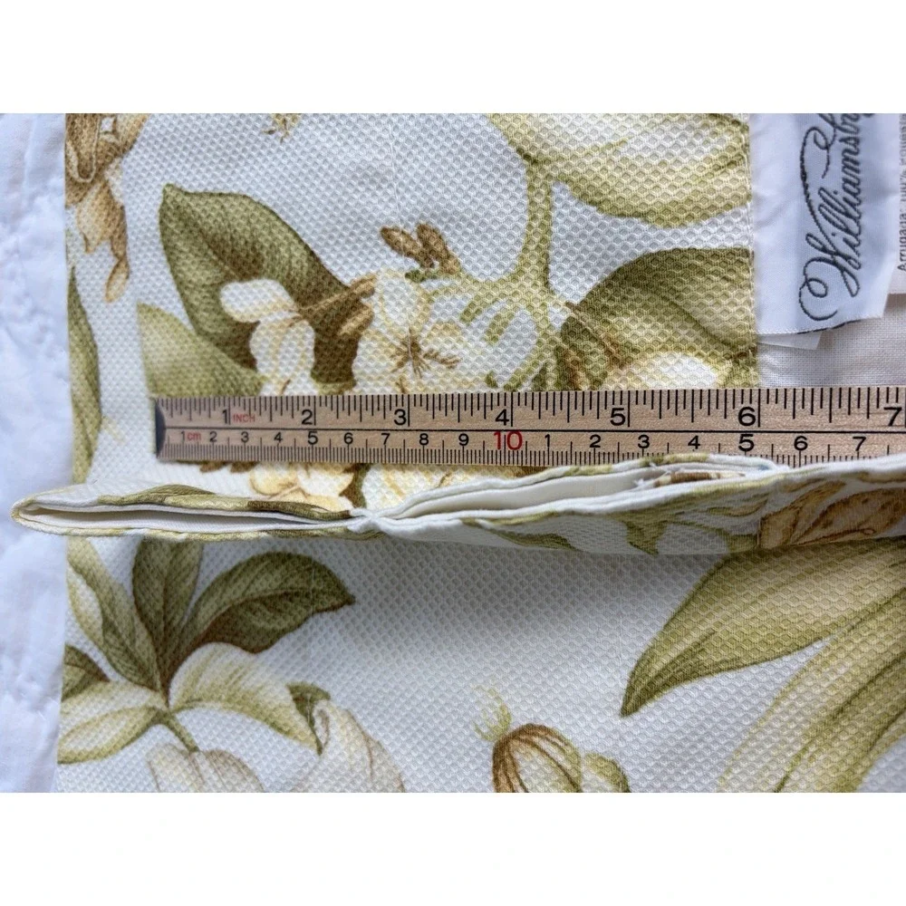 Williamsburg Waverly Valances Magnolia & Dogwood Lined Taffeta Gingham Trim (3)